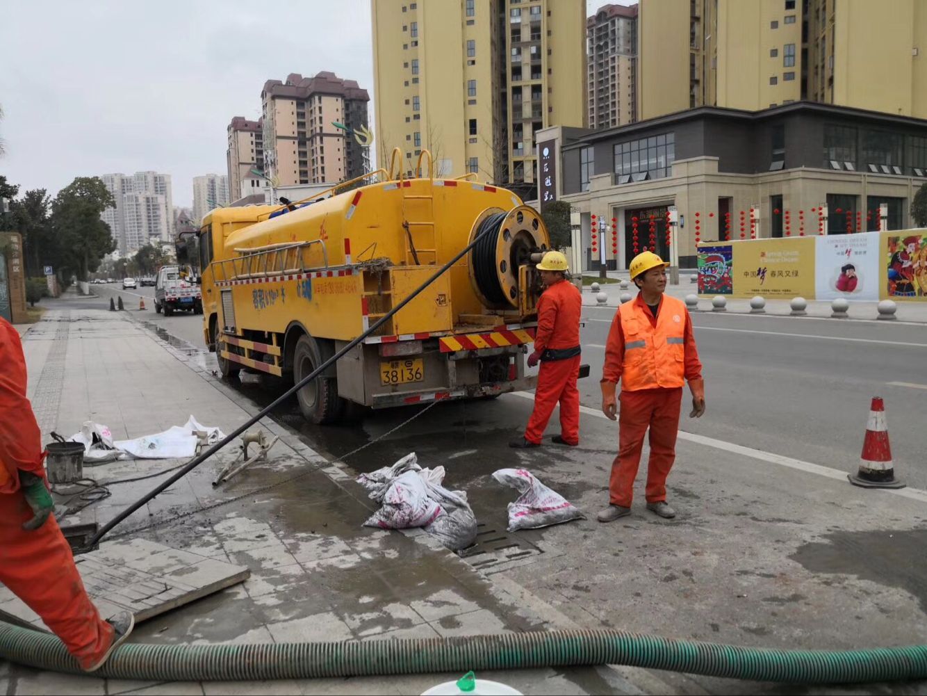 思礼镇排污管道清淤-管道清洗